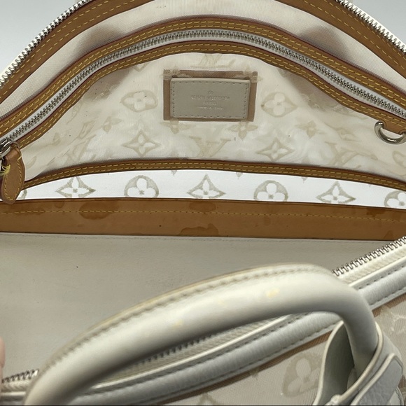 Louis Vuitton Transparent Clear Monogram Embroidered Nylon Mesh Lockit Rare LV - Picture 12 of 16